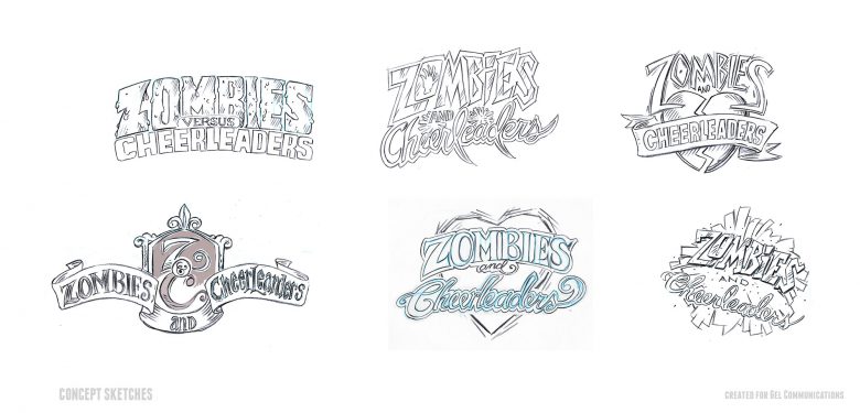 Zombies & Cheerleaders Logo Concepts